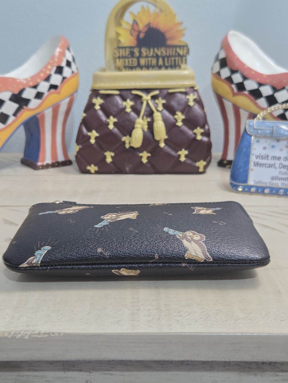 Coach Corner Zip Wristlet with Holiday Penguin Print – NWOT - Picture 6 of 13